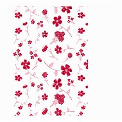 Sweet Shiny Floral Red Small Garden Flag (two Sides) by ImpressiveMoments