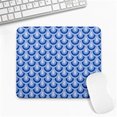 Awesome Retro Pattern Blue Large Mousepads by ImpressiveMoments