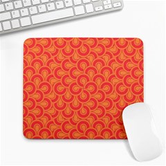 Retro Mirror Pattern Red Large Mousepads by ImpressiveMoments