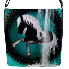 Beautiful Horse With Water Splash  Flap Messenger Bag (s) by FantasyWorld7