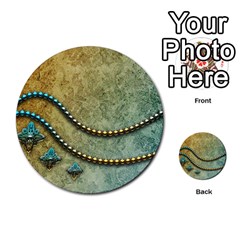 Elegant Vintage With Pearl Necklace Multi-purpose Cards (round)  by FantasyWorld7