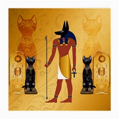 Anubis, Ancient Egyptian God Of The Dead Rituals  Medium Glasses Cloth by FantasyWorld7