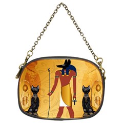 Anubis, Ancient Egyptian God Of The Dead Rituals  Chain Purses (two Sides)  by FantasyWorld7