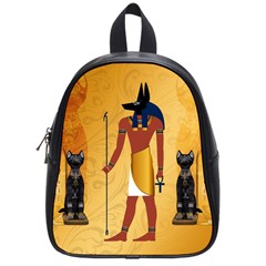 Anubis, Ancient Egyptian God Of The Dead Rituals  School Bags (small)  by FantasyWorld7