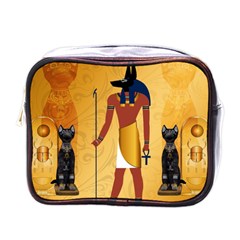 Anubis, Ancient Egyptian God Of The Dead Rituals  Mini Toiletries Bags by FantasyWorld7