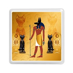 Anubis, Ancient Egyptian God Of The Dead Rituals  Memory Card Reader (square)  by FantasyWorld7