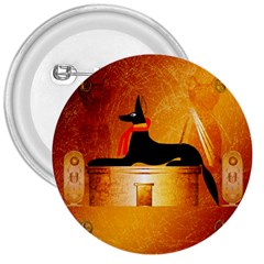 Anubis, Ancient Egyptian God Of The Dead Rituals  3  Buttons by FantasyWorld7