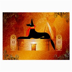 Anubis, Ancient Egyptian God Of The Dead Rituals  Large Glasses Cloth (2-side) by FantasyWorld7