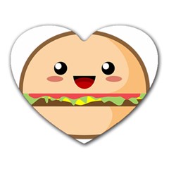 Kawaii Burger Heart Mousepads by KawaiiKawaii