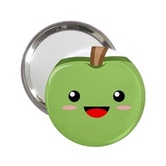 Kawaii Green Apple 2 25  Handbag Mirrors by KawaiiKawaii