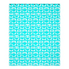 Aqua Turquoise And White Owl Pattern Shower Curtain 60  X 72  (medium)  by GardenOfOphir