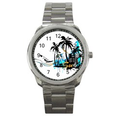 Surfing Sport Metal Watches by EnjoymentArt