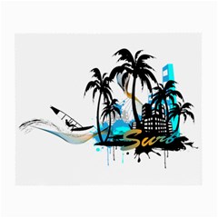 Surfing Small Glasses Cloth (2-side) by EnjoymentArt