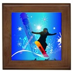 Snowboarding Framed Tiles Front