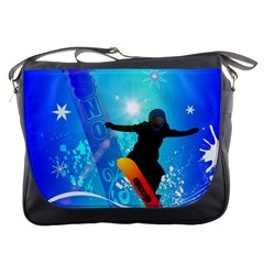 Snowboarding Messenger Bags by FantasyWorld7