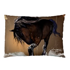 Beautiful Horse With Water Splash Pillow Cases (two Sides) by FantasyWorld7