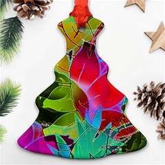 Floral Abstract 1 Ornament (christmas Tree) by MedusArt