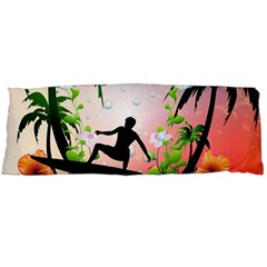 Tropical Design With Surfboarder Body Pillow Cases (dakimakura)  by FantasyWorld7