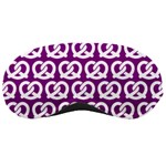 Purple Pretzel Illustrations Pattern Sleeping Masks Front