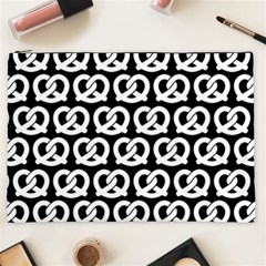 Black And White Pretzel Illustrations Pattern Cosmetic Bag (xxl)  by GardenOfOphir