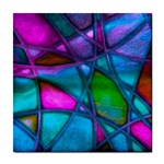 Imposant Abstract Teal Tile Coasters Front