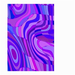 Retro Abstract Blue Pink Small Garden Flag (two Sides) by ImpressiveMoments