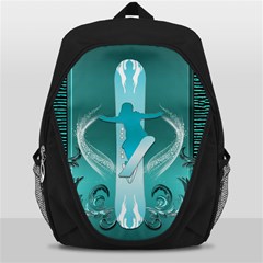 Snowboarder With Snowboard Backpack Bag by FantasyWorld7