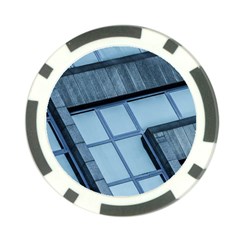 Abstract View Of Modern Buildings Poker Chip Card Guards by OZMedia