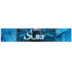 Surf, Surfboard With Water Drops On Blue Background Flano Scarf (large)  by FantasyWorld7