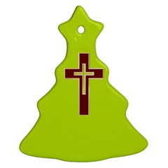 Red Christian Cross Christmas Tree Ornament (two Sides) by igorsin