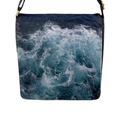 Ocean Waves Flap Messenger Bag (l)  by trendistuff