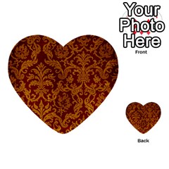 Royal Red And Gold Multi-purpose Cards (heart)  by trendistuff