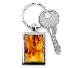 Yellow Flames Key Chains (rectangle)  by trendistuff