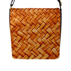 Woven Straw Flap Messenger Bag (l)  by trendistuff