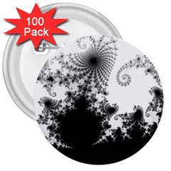 Fractal 3  Buttons (100 Pack)  by trendistuff