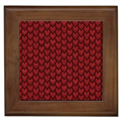 Red Reptile Skin Framed Tiles by trendistuff