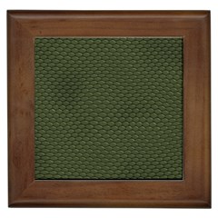 Green Reptile Skin Framed Tiles by trendistuff