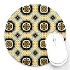 Faux Animal Print Pattern Round Mousepads by GardenOfOphir