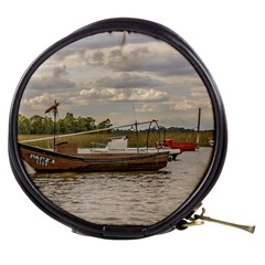 Fishing And Sailboats At Santa Lucia River In Montevideo Mini Makeup Bags by dflcprints