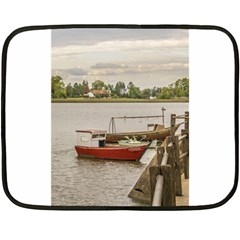 Santa Lucia River In Montevideo Uruguay Double Sided Fleece Blanket (mini)  by dflcprints