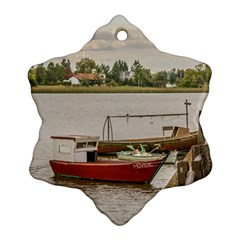 Santa Lucia River In Montevideo Uruguay Ornament (snowflake)  by dflcprints