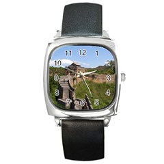 Great Wall Of China 3 Square Metal Watches by trendistuff