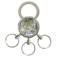 Dark Hedges, Ireland 3-ring Key Chains by trendistuff