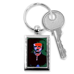 Edgar Allan Poe Pop Art  Key Chains (rectangle)  by icarusismartdesigns