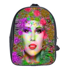 Flowers In Your Hair School Bags(large)  by icarusismartdesigns