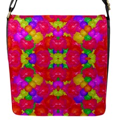 Multicolor Floral Check Flap Messenger Bag (s) by dflcprints