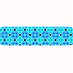 Vibrant Modern Abstract Lattice Aqua Blue Quilt Large Bar Mats 32 x8.5  Bar Mat