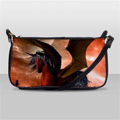 Wonderful Dark Unicorn In The Night Shoulder Clutch Bags by FantasyWorld7