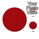 Festive Red Glitter Texture Multi-purpose Cards (Round)  Front 5