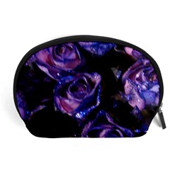 Purple Glitter Roses Valentine Love Accessory Pouches (large)  by yoursparklingshop